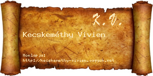 Kecskeméthy Vivien névjegykártya