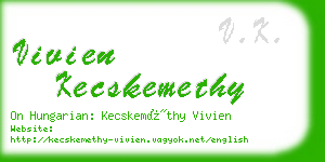 vivien kecskemethy business card